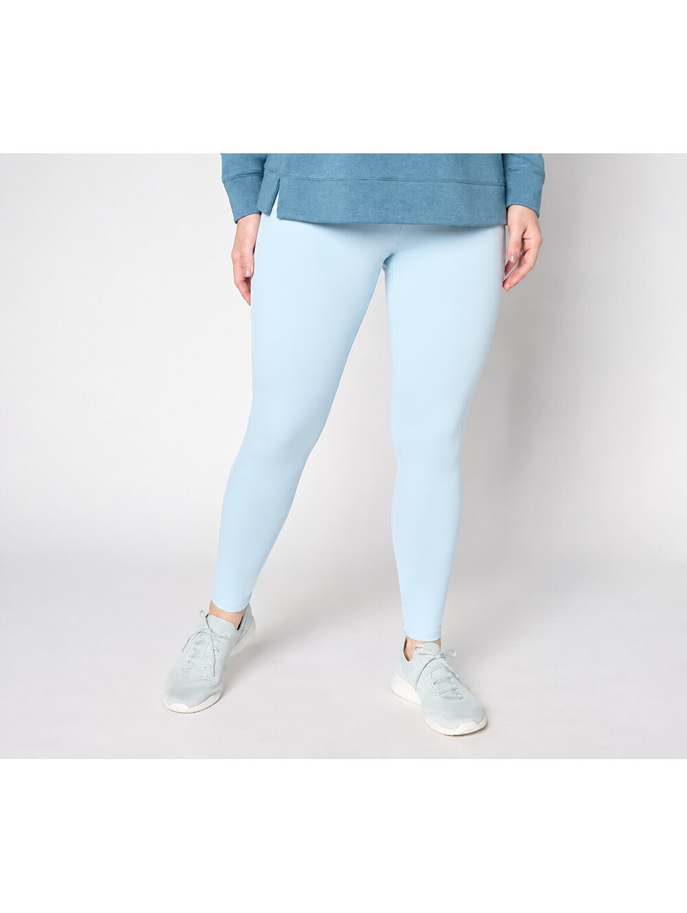 Belle Body by Kim Gravel Regular Athletic Jersey Legging Bluebell Mist,Medium